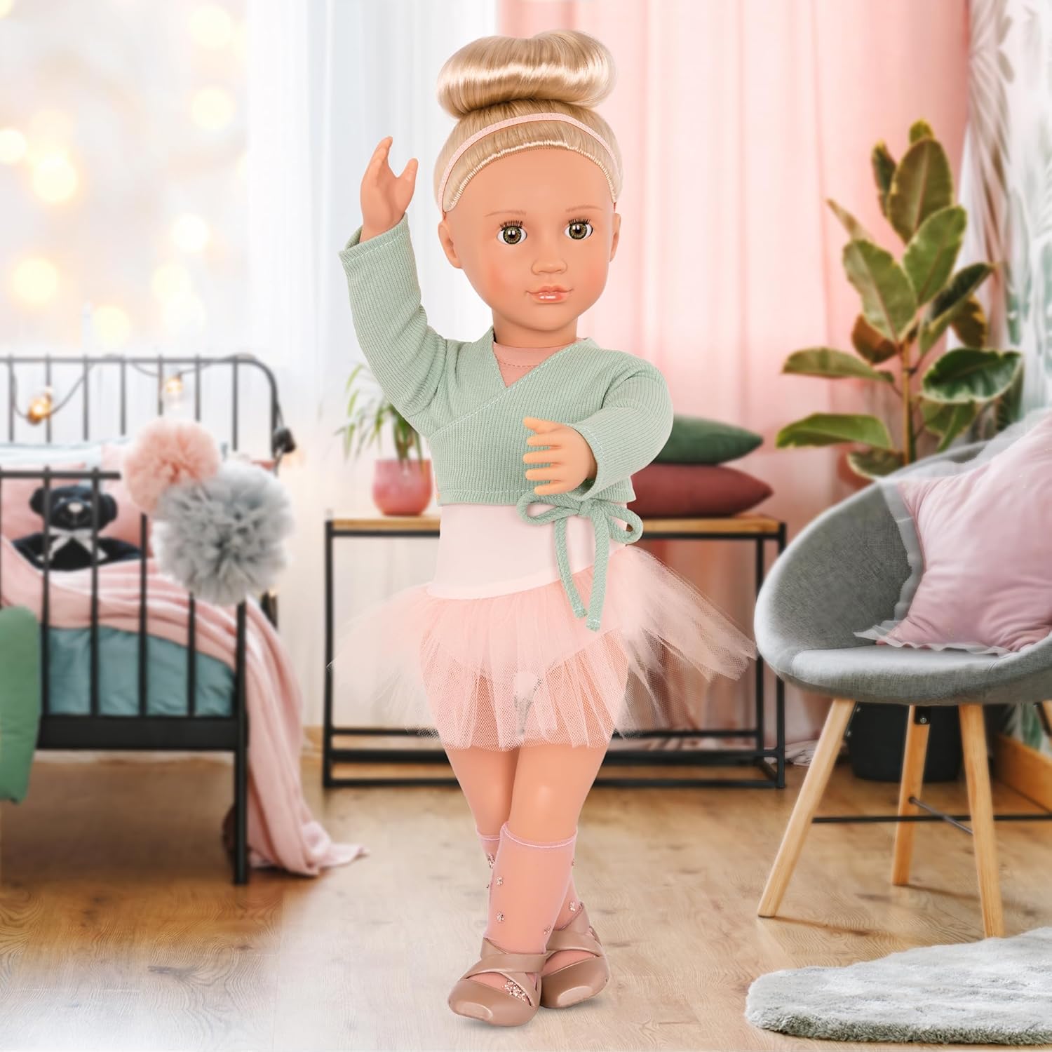 Our Generation - 18 Inch Doll - Viola - Blonde Hair and Brown Eyes - Balerina - Pretend Play - Toys for children from 3 years old