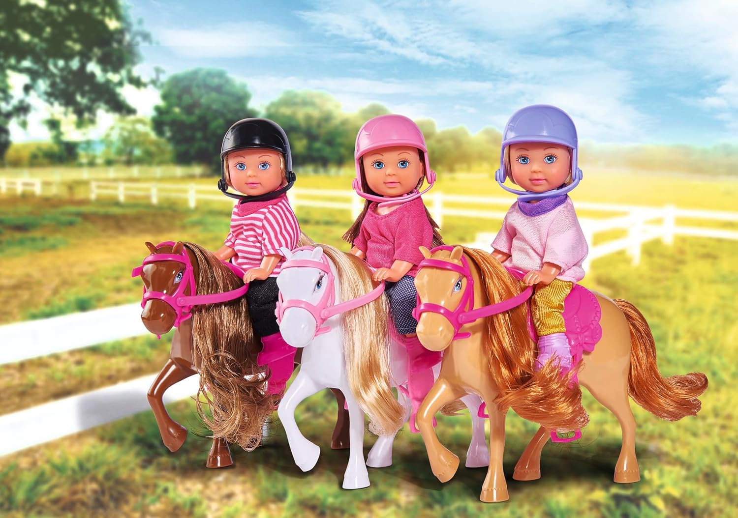 Evi LOVE Doll with Pony and Riding Outfit, 12 cm, Ages 3+
