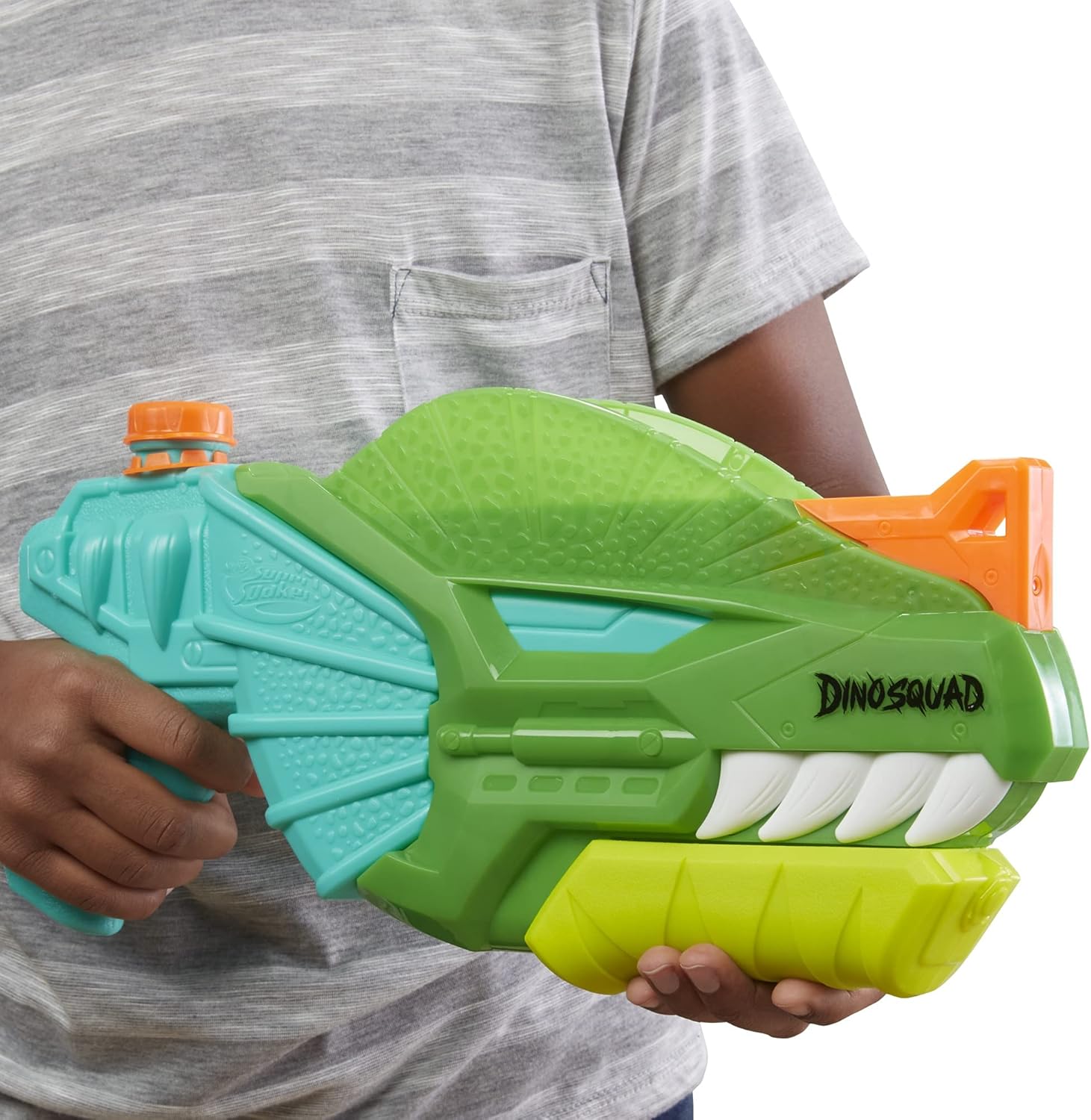 SUPERSOAKER Nerf DinoSquad Dino-Soak Water Blaster, Pump-Action Soakage, Dilophosaurus Dinosaur Design, Outdoor Summer Water Blaster, Multicolour