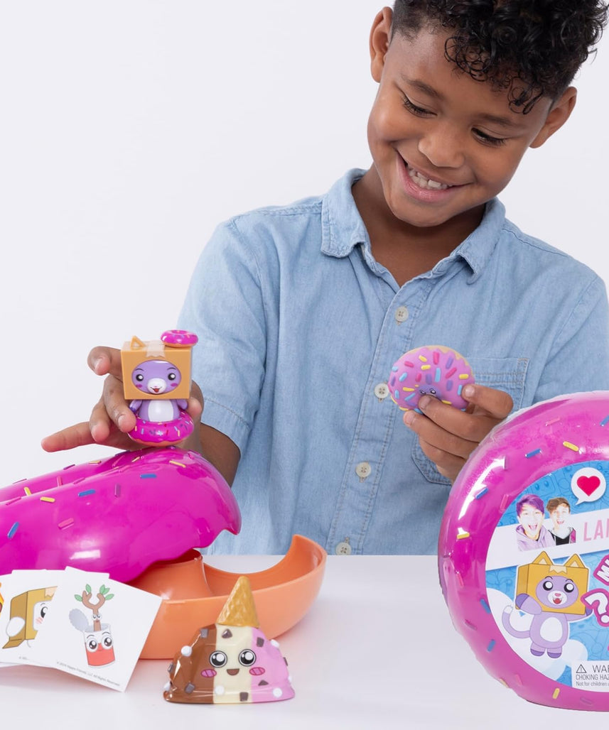 LankyBox Mini Mystery Donut Set, 6 Surprise Collectible Toys, Unboxing Fun for Kids