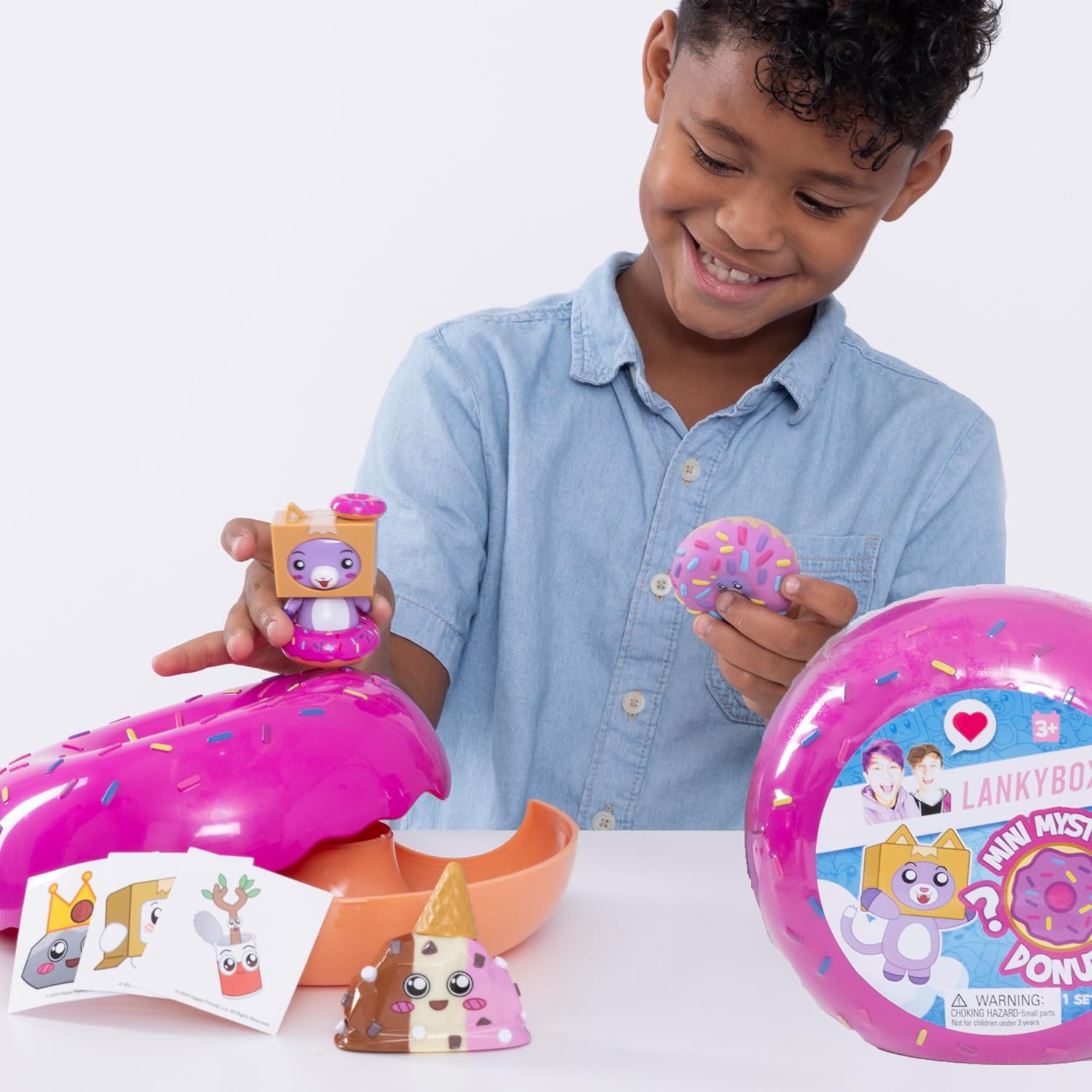LankyBox Mini Mystery Donut Set, 6 Surprise Collectible Toys, Unboxing Fun for Kids