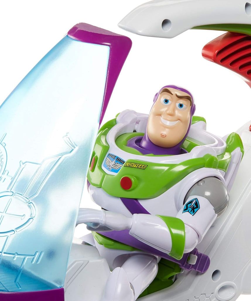 Disney Pixar Toy Story Galaxy Explorer Spacecraft Toy Vehicle with Launcher Claw Rescue Feature for Kids 4+ Buzz Lightyear Space Adventure Playset GNJ48