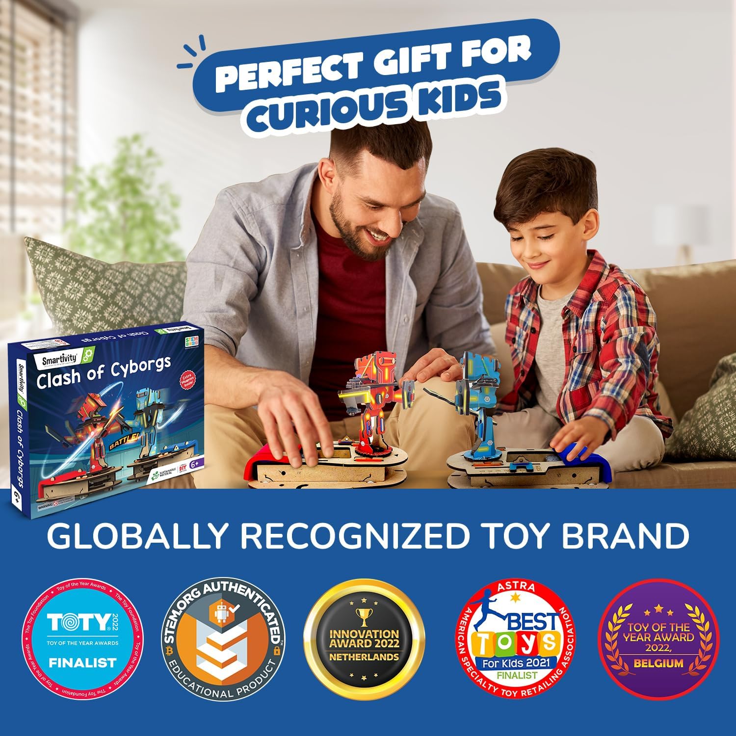 Smartivity STEM DIY Fighting & Battle Game, Multiplayer Educational Arcade Kit for Kids, Hands-On STEM Activity, Gift for Boys and Girls Ages 6-14