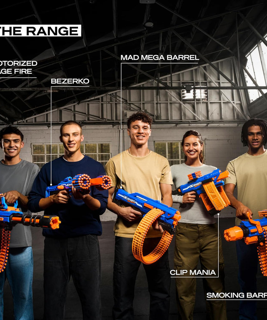 XSHOT Insanity Smoking Barrel Blaster with 72 Air Pocket Technology Darts by ZURU, Dart Blaster with Smoking Mechanism Outdoor Toy for Boys and Girls, Teens and Adults Aged 8+