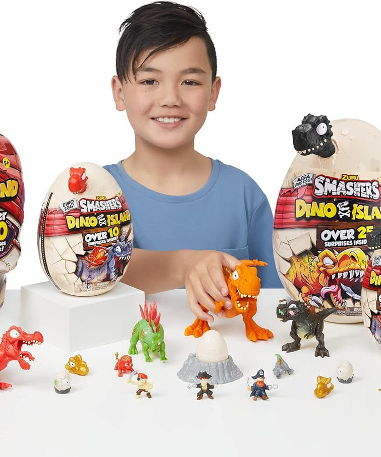 Zuru Smasher Giant Skull Dino Island S1, Smashable Prehistoric Adventure Playset with 30+ Surprises, Mini Eggs, Dino Figures & Collectibles, Gift for Kids Ages 5+