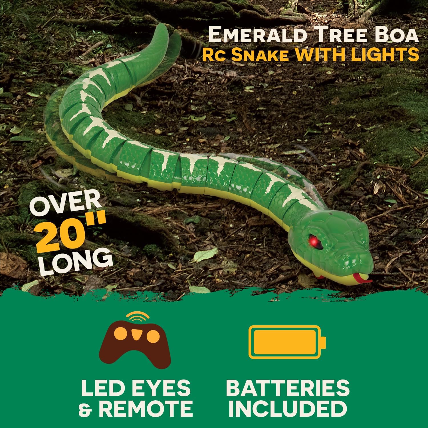 Terra by Battat - Infrared RC Snake - Emerald Tree Boa