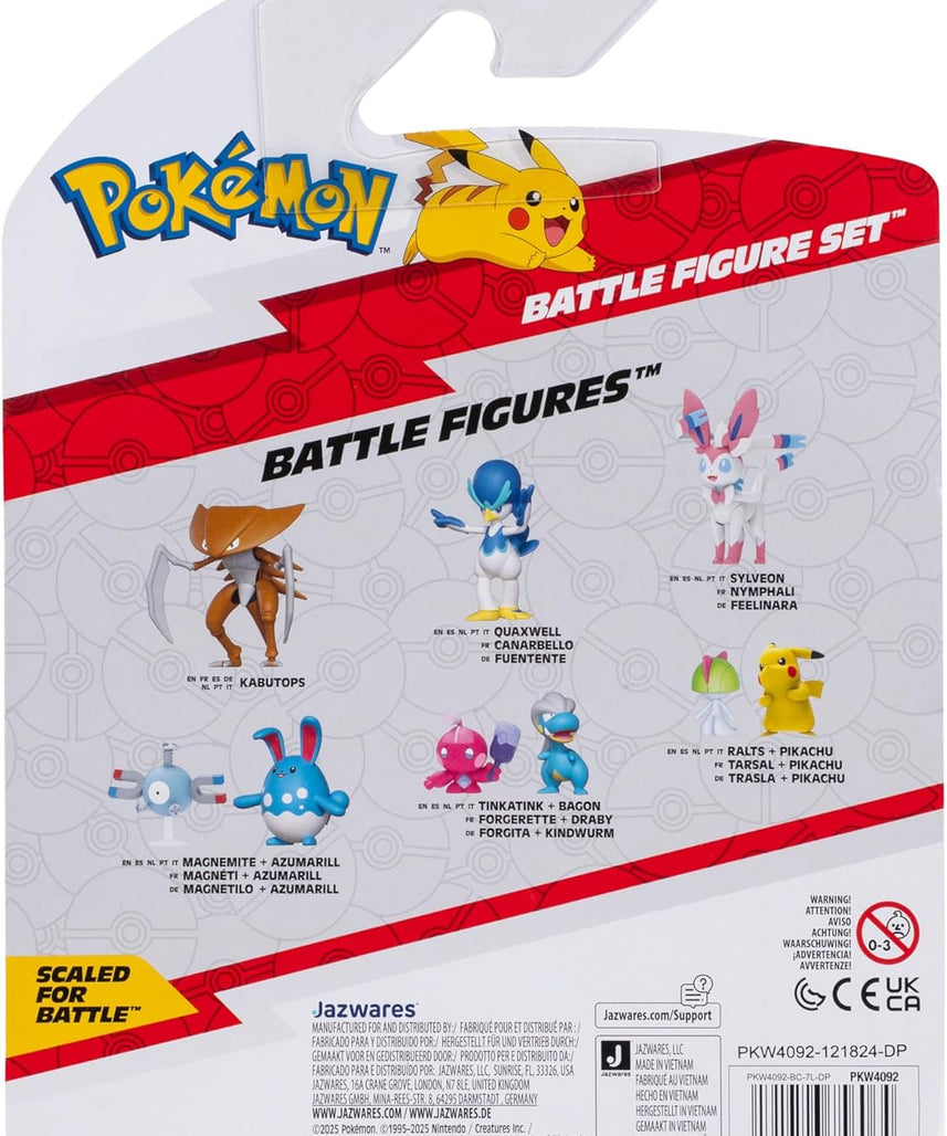 Pokémon PKW4092 Battle Figure Set Tanhel, Abra and Panpyro Official Figures Set