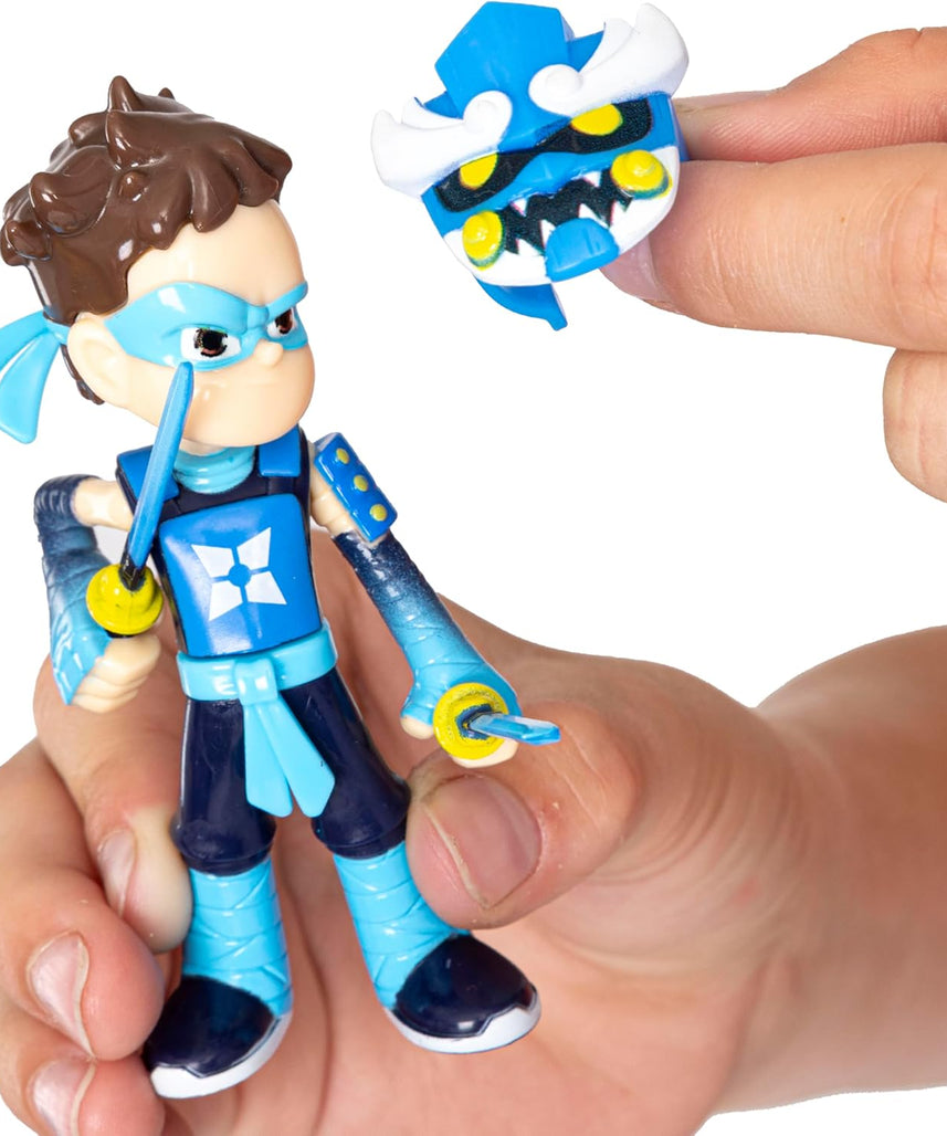 Ninja Kidz Mini Mystery Set, Official Licensed Surprise Toy Pack with Mystery Figure, Trading Card, Stickers & Foam Ninja Star