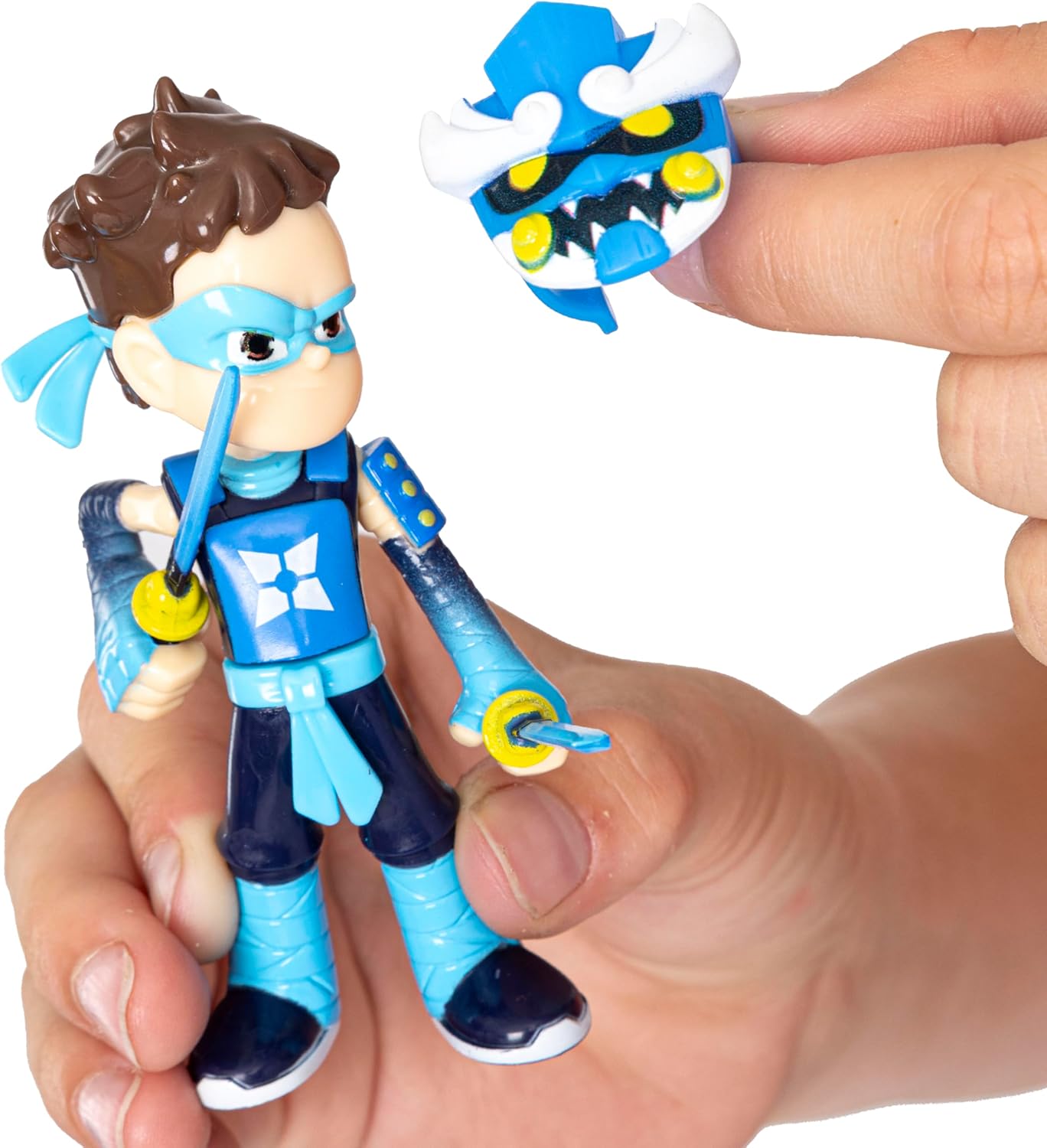 Ninja Kidz Shadow Masters Mystery Figures Series 2, Official Surprise Blind Bag Collectible Figure with Removable Mask & Accessories