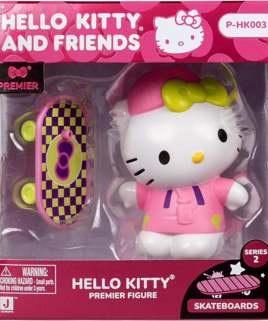 Jazwares Hello Kitty® and Friends - 4” Hello Kitty Premier Figure with a Skateboard - Series 2 - Officially Licensed Sanrio Product from Ages 6+
