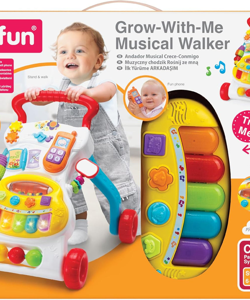Winfun Grow with Me Musical Walker Play Set, Multicolor