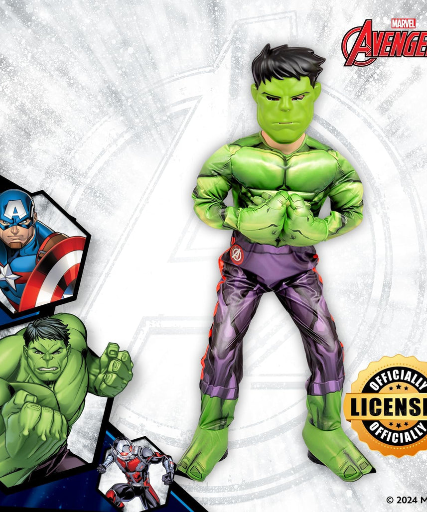 Party Centre Marvel Avengers Hulk Classic Costume, 5-6 years