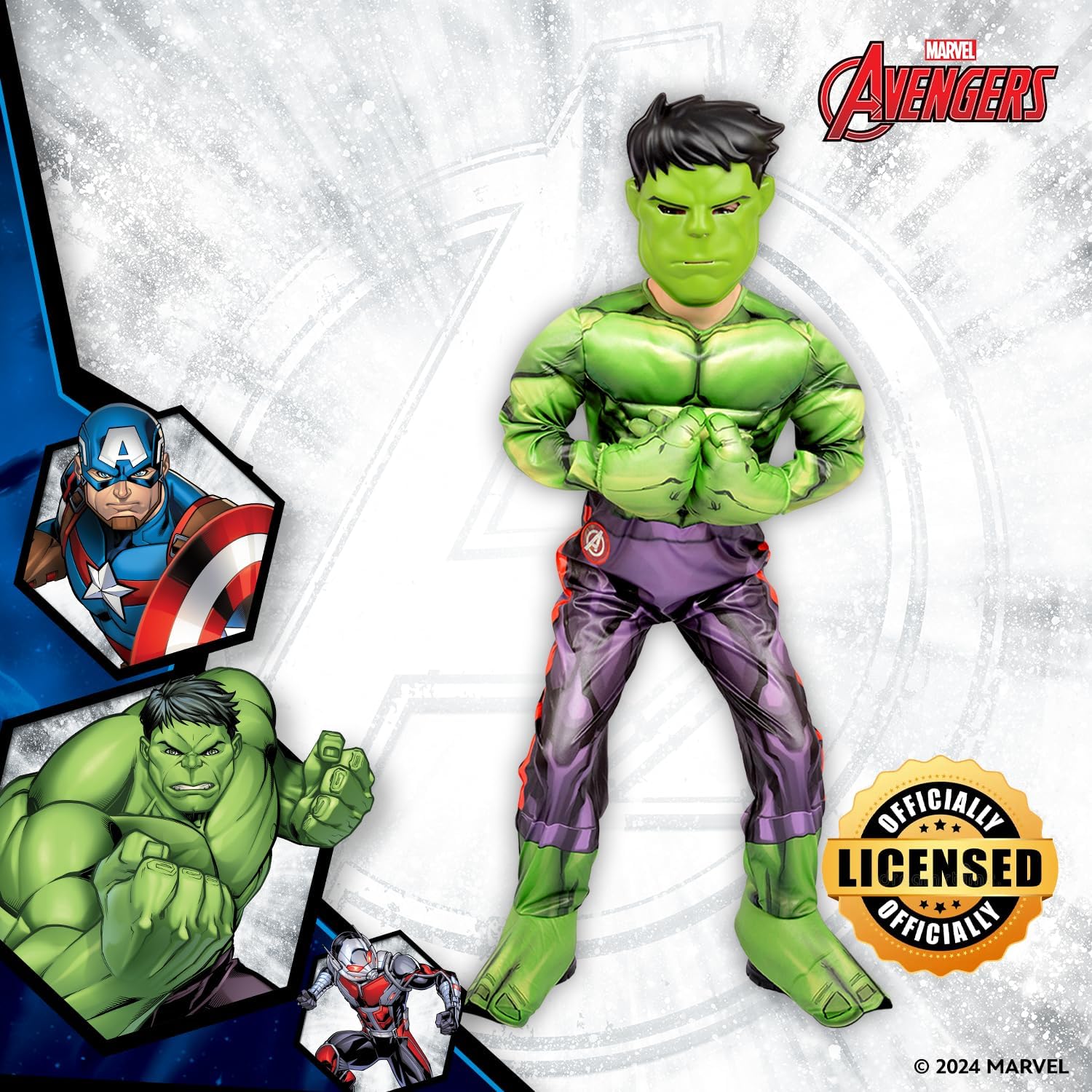 Party Centre Marvel Avengers Hulk Classic Costume, 5-6 years