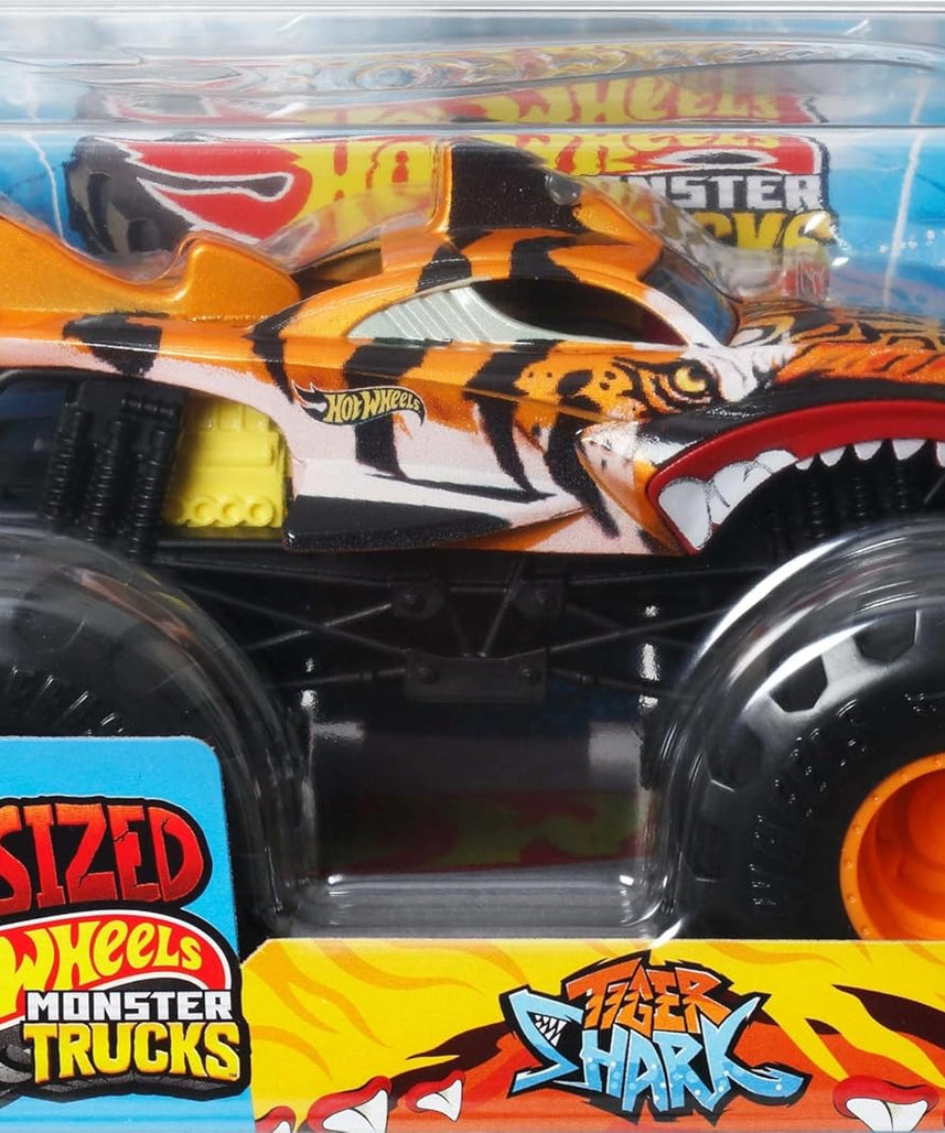 Hot Wheels Monster Trucks, Oversized Monster Truck, 1:24 Scale Die Cast Toy Truck with Giant Wheels and Cool Designs, JDR02