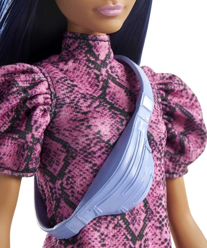فستان جلد الثعبان من باربي فاشونيستاس، ملابس وإكسسوارات مستوحاة من التنوع AL-GXY99