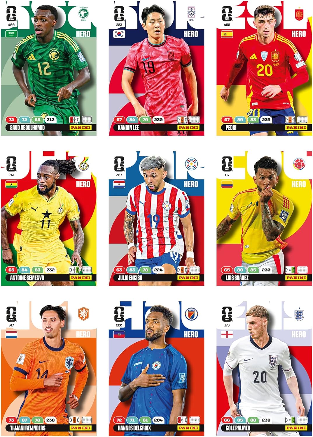 Panini FIFA World Cup 2026 Adrenalyn XL Classic Tin Trading Cards, 8 Packs with Limited Edition Cards and Golden Baller, Official Football Collectible Card Game Set for Kids and Collectors Age 6+