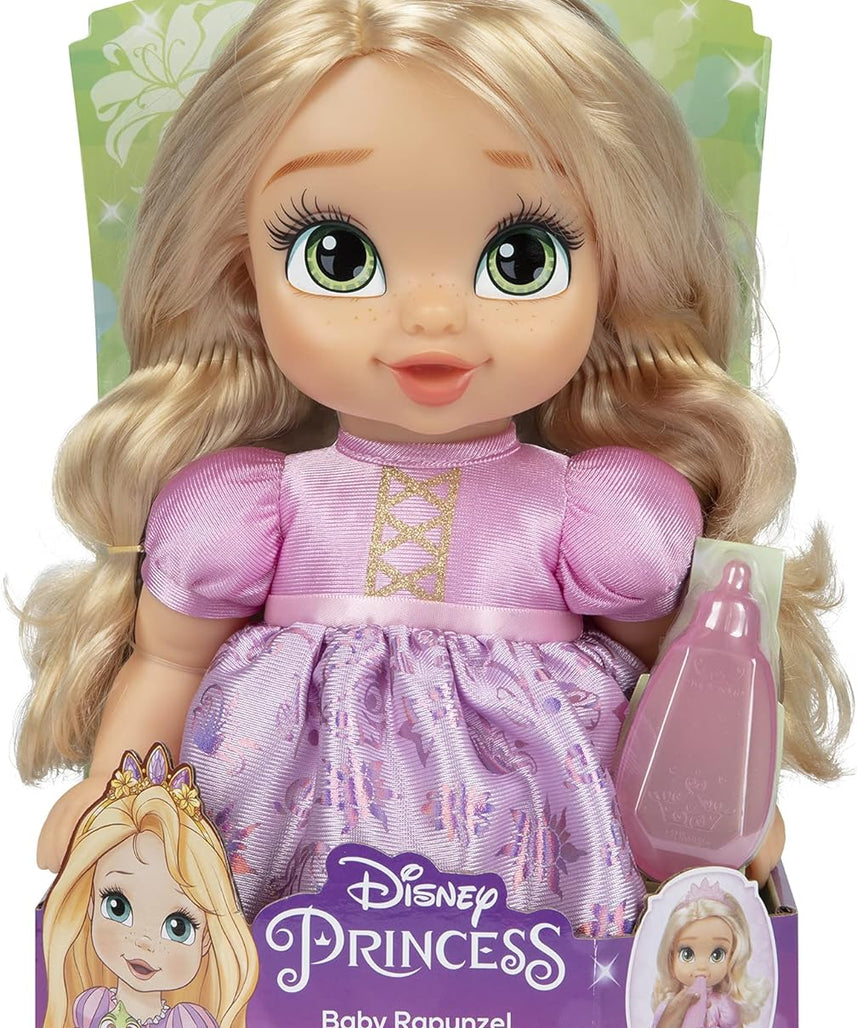 Disney Princess Rapunzel Baby Doll with Baby Bottle & Tiara