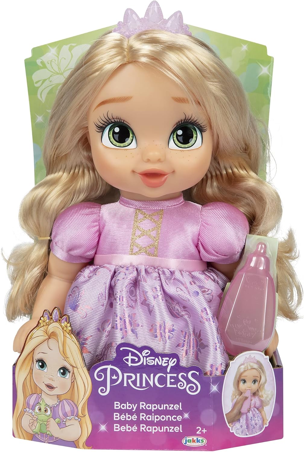 Disney Princess Rapunzel Baby Doll with Baby Bottle & Tiara