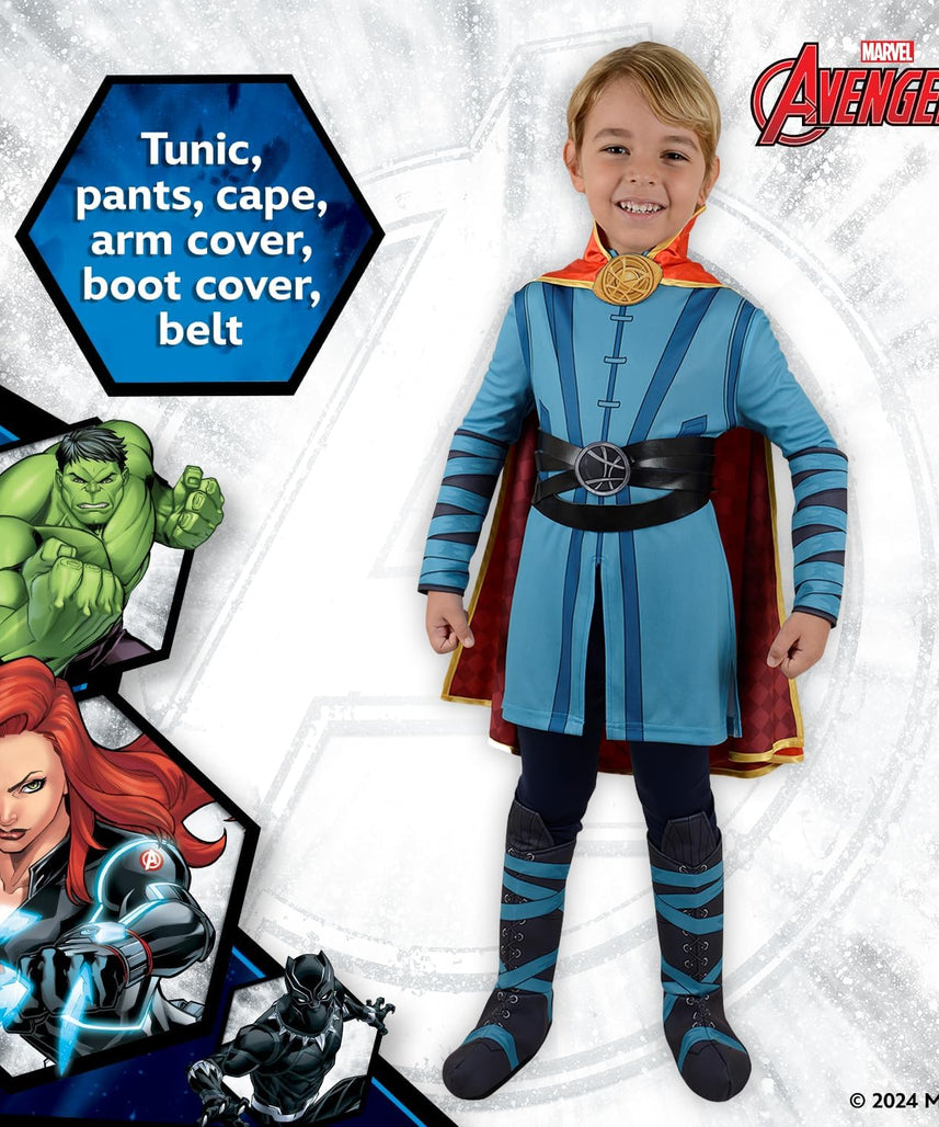 Party Centre Marvel Doctor Strange Deluxe Costume, Superhero Cosplay Costume for Kids, Xlarge