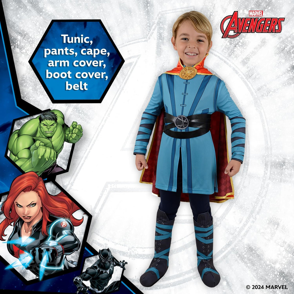 Party Centre Marvel Doctor Strange Deluxe Costume, Superhero Cosplay Costume for Kids, Xlarge