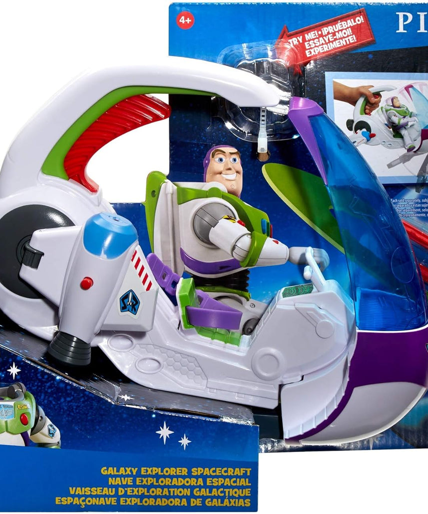 Disney Pixar Toy Story Galaxy Explorer Spacecraft Toy Vehicle with Launcher Claw Rescue Feature for Kids 4+ Buzz Lightyear Space Adventure Playset GNJ48
