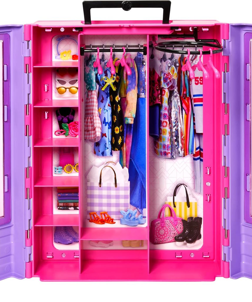 Barbie Fashionistas Ultimate Closet Accessory, 6 Hangers, Portable Doll Storage for Kids 3+