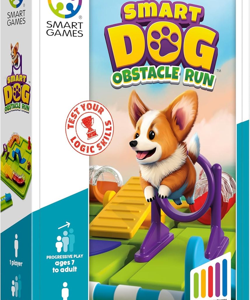 SmartGames Smart Dog Obstacle Course, Brain Teaser Puzzle with 60+ Challenges, STEM Educational Toy for Kids 7+