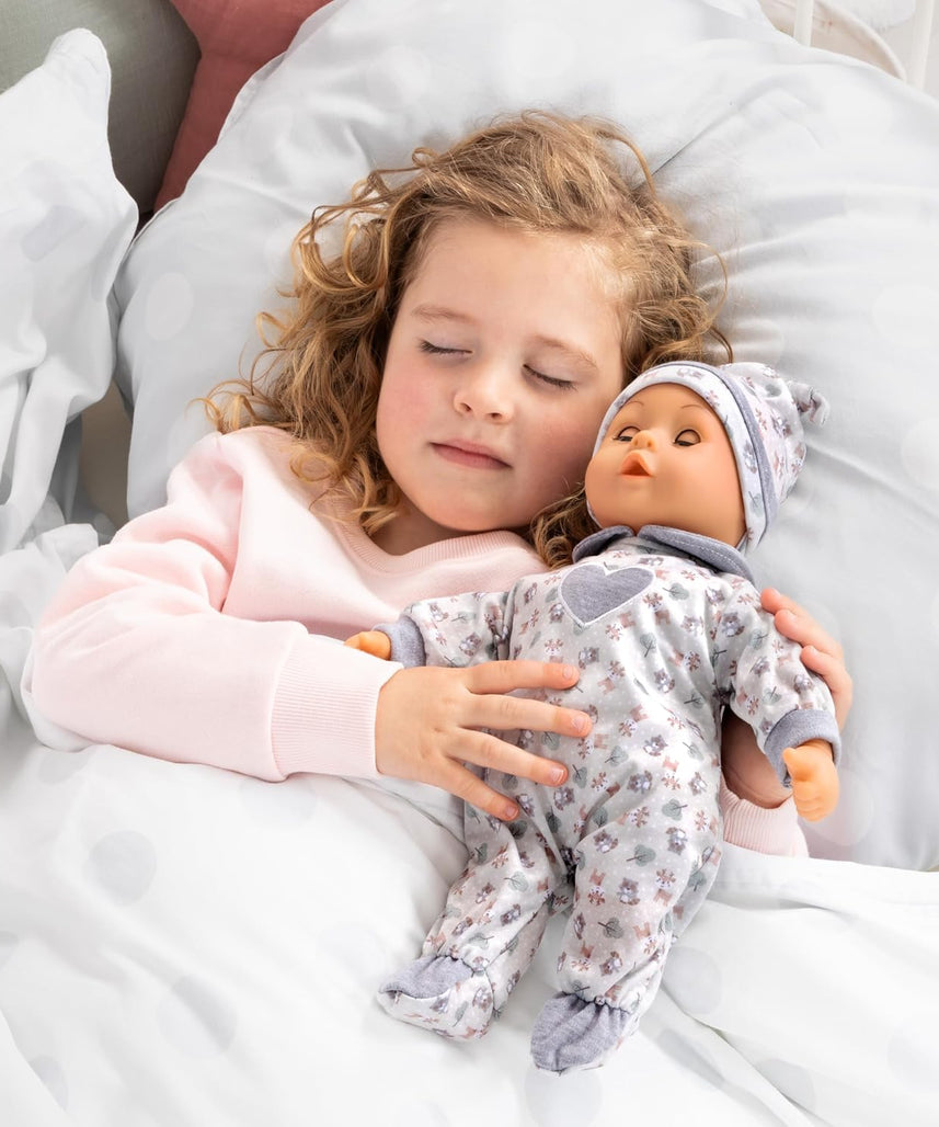 Bayer Design 93824CP Interactive Baby Doll Talking Soft Body Dummy Bottle 38cm