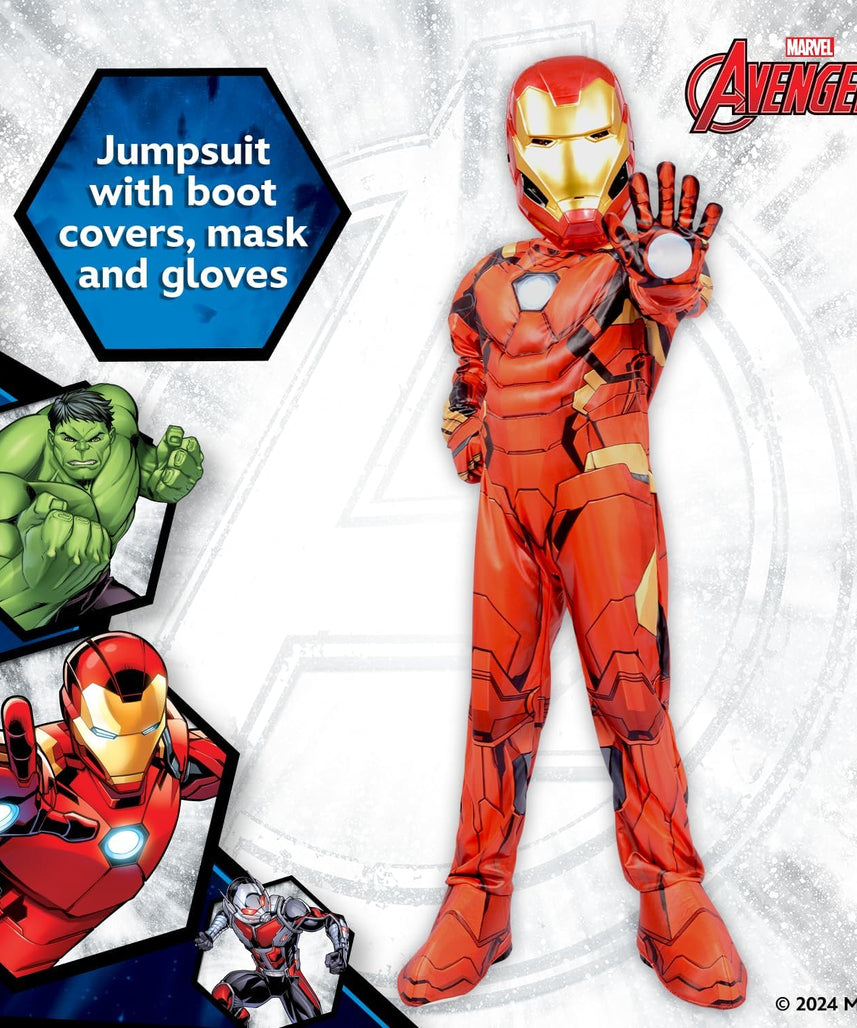Party Centre Marvel Avengers Iron Man Deluxe Costume, 5-6 years