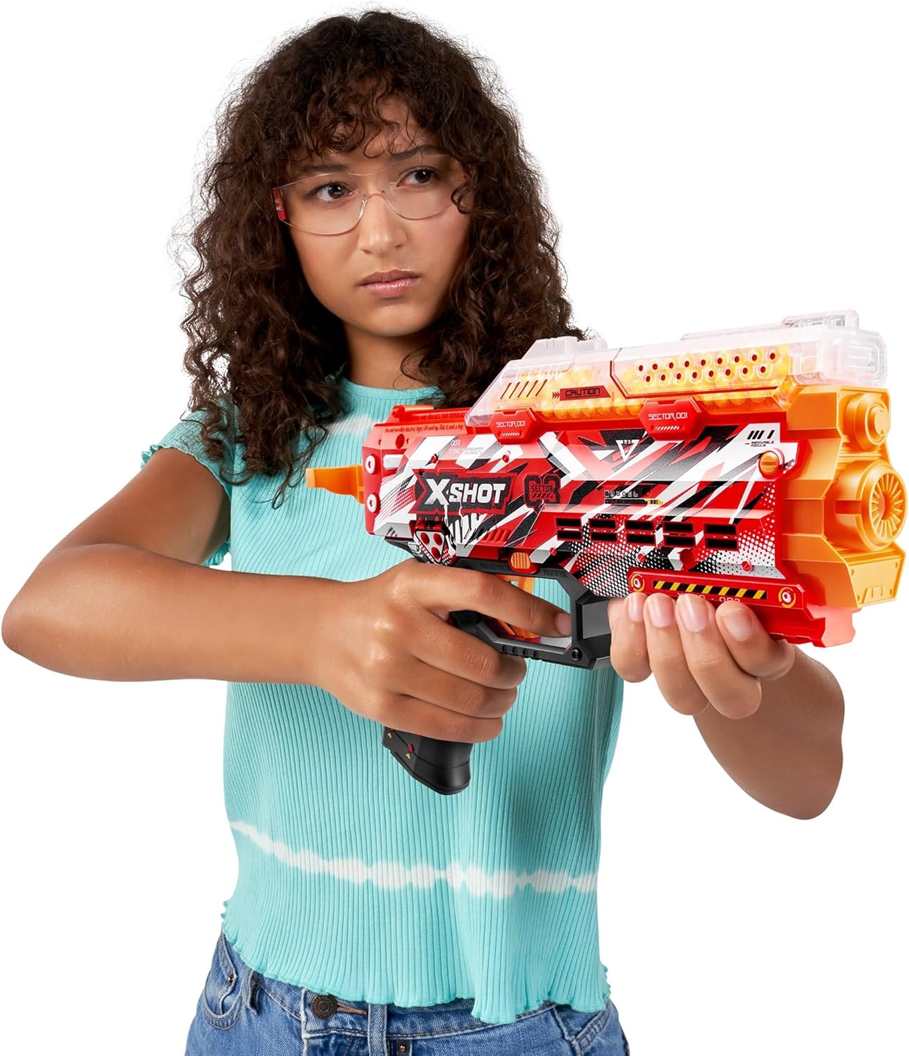 مسدس إكس شوت هايبر جل سيريز ١، ٣٠٠٠ جيليت، مسدس رغوة، زجاجة رذاذ، للأطفال والكبار، تنسيق حركة اليد والعين، ألعاب فيديو وألعاب خارجية، لا يحتاج إلى بطاريات