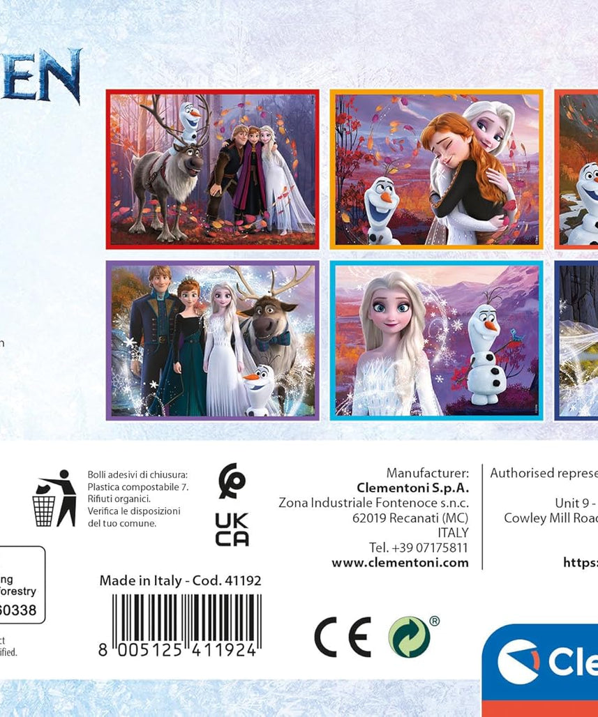 Clementoni 41192 Frozen – 12 Pieces Children 3 Years, Cartoon, Cube, Disney Puzzle, Made in Italy, Multicoloured