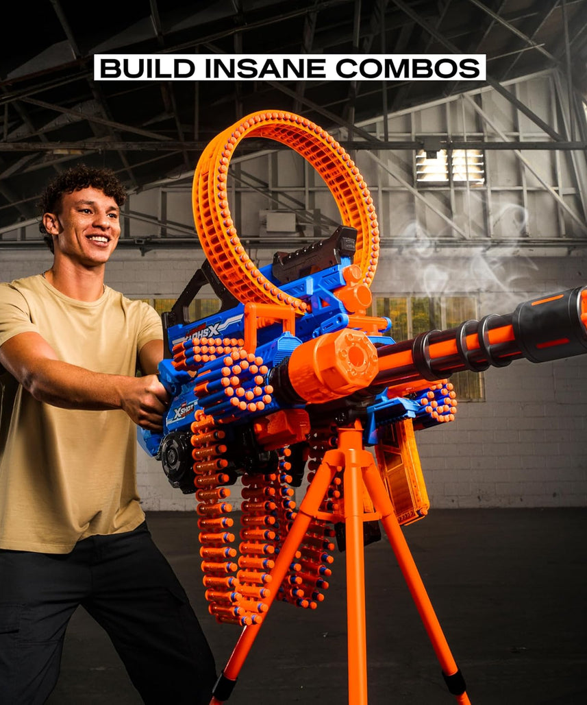 XSHOT Insanity Smoking Barrel Blaster with 72 Air Pocket Technology Darts by ZURU, Dart Blaster with Smoking Mechanism Outdoor Toy for Boys and Girls, Teens and Adults Aged 8+