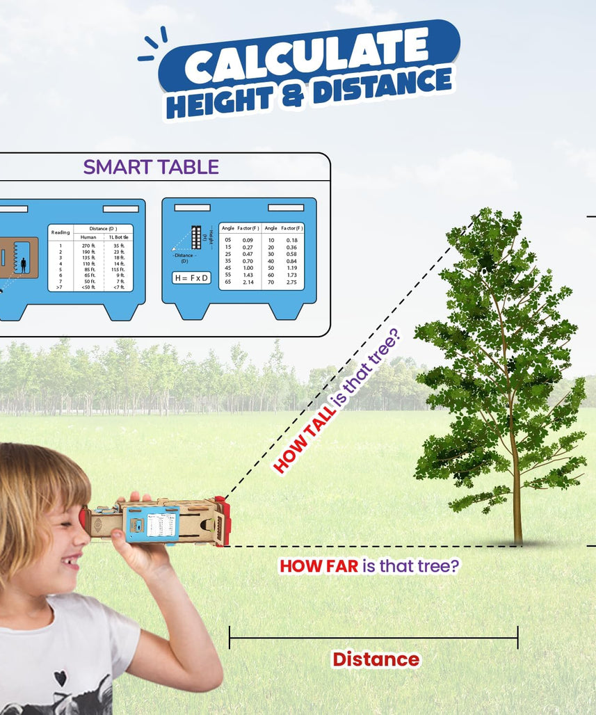 Smartivity Telescope Toy for Kids, Hands-On Learning of Optics, Lens Systems, and Magnification, Adjustable Focus, Beige
