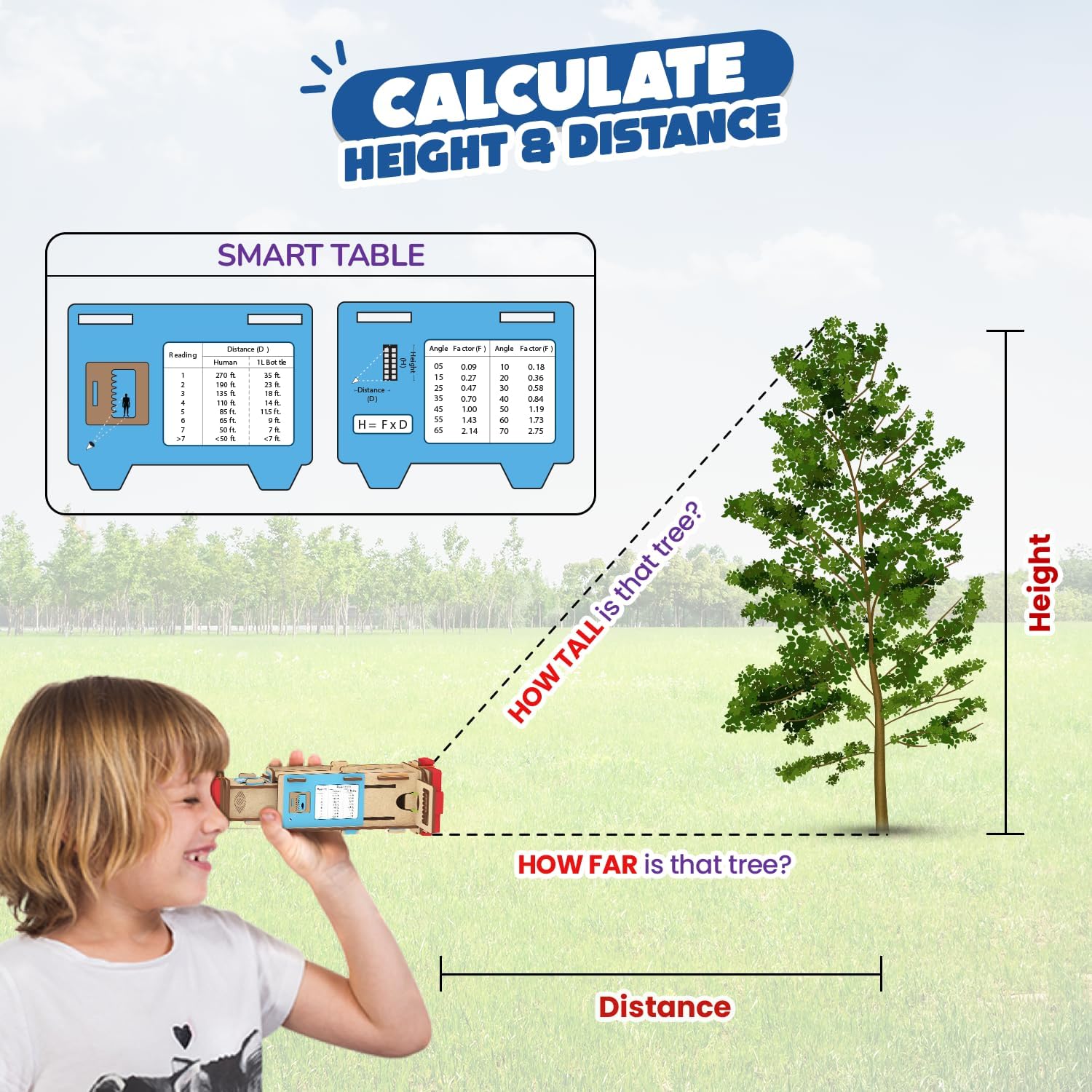 Smartivity Telescope Toy for Kids, Hands-On Learning of Optics, Lens Systems, and Magnification, Adjustable Focus, Beige