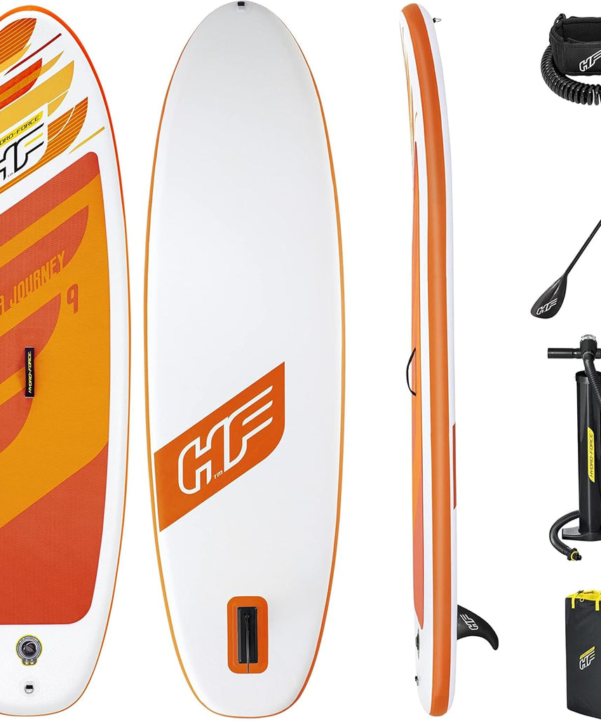 Bestway Hydro-Force Inflatable Stand Up Paddle Board 9ft with Paddle, Pump, Carry Bag & Accessories for Beginners 14+