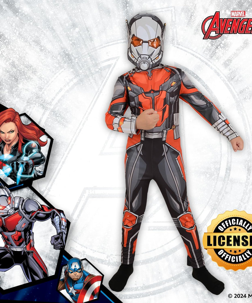 Party Centre Marvel Ant-Man Classic Costume, Superhero Cosplay Costume for Kids, Small
