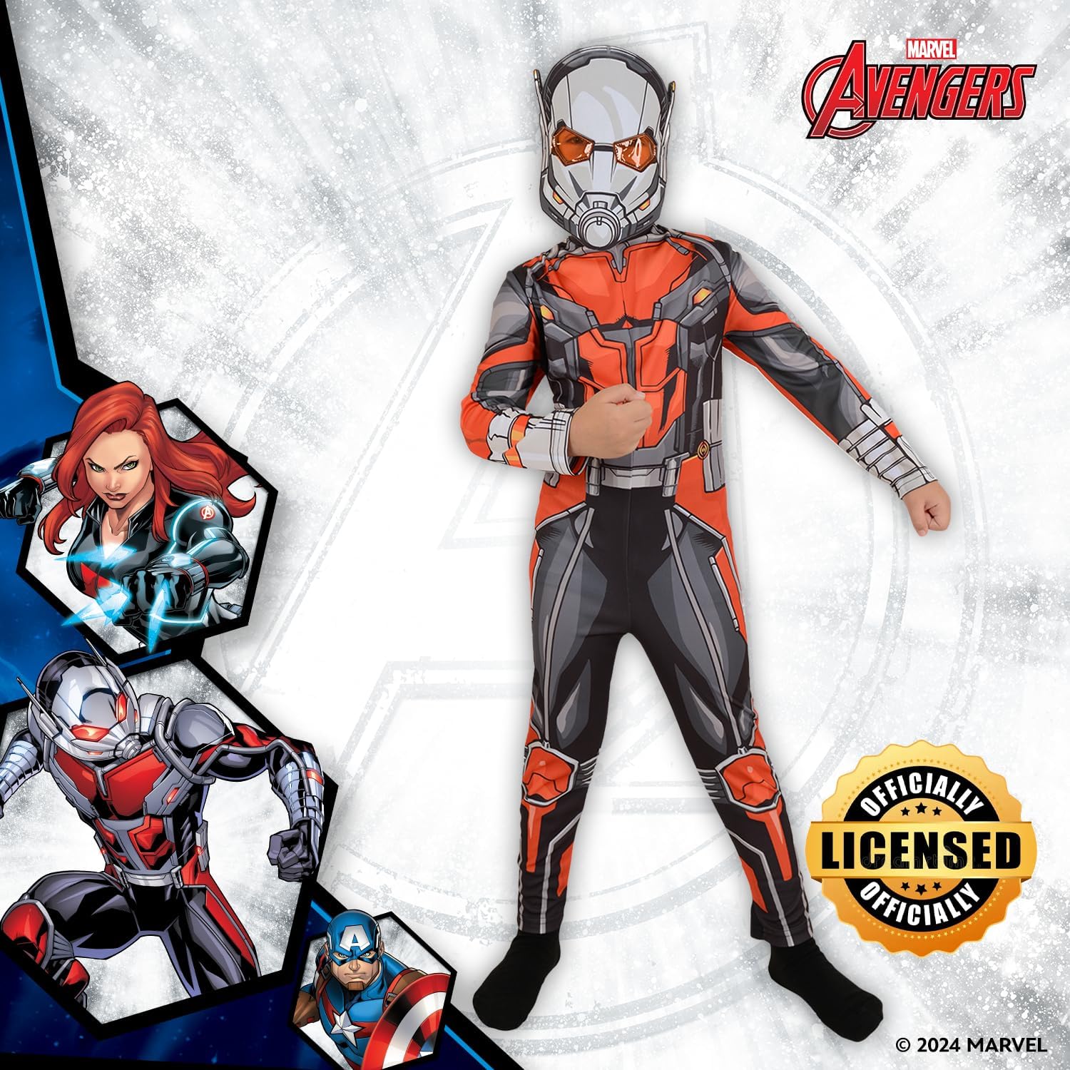 Party Centre Marvel Ant-Man Classic Costume, Superhero Cosplay Costume for Kids, Small