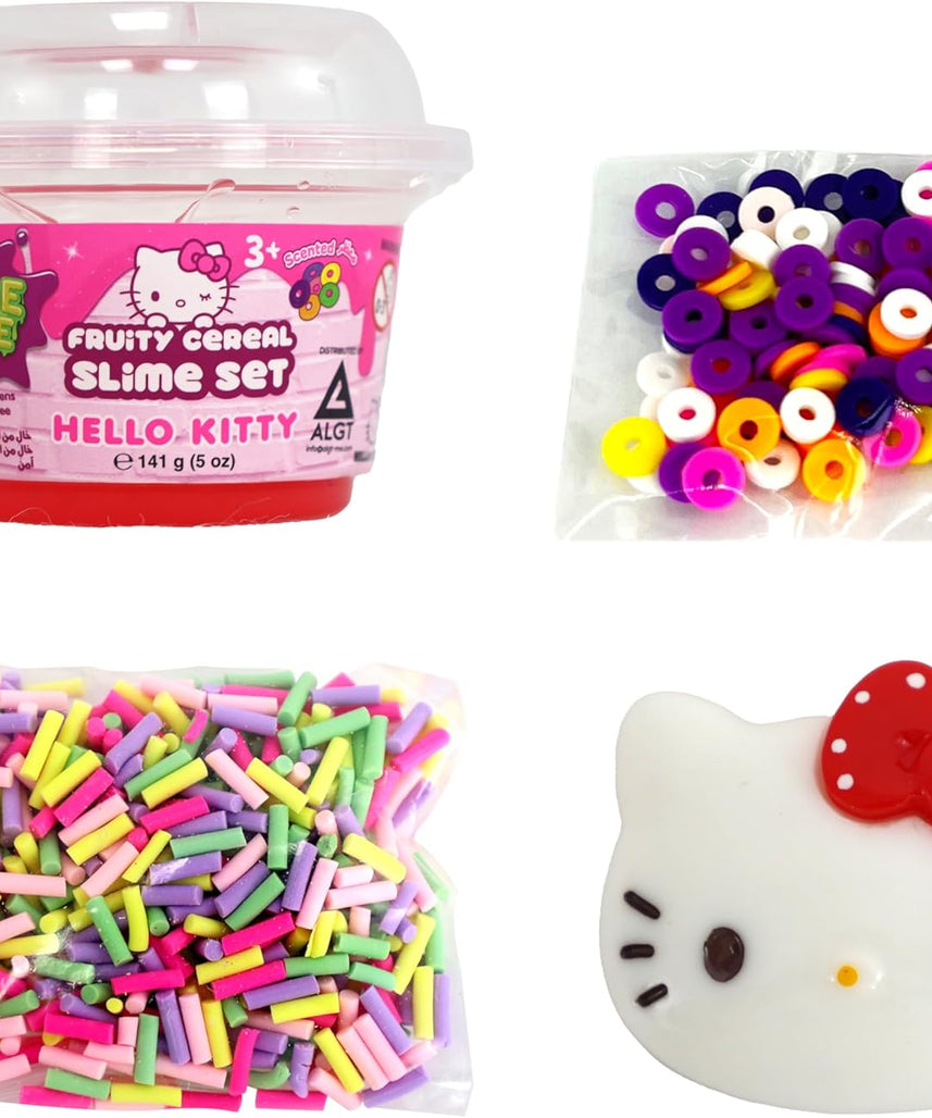 SlimeTime Hello Kitty Single Can - Fruity Cereal Slime for Girls and Boys With Various Slime Add-ins,Stress Relief Toy for Kids, Education,School,Party Favor,Gift for Birthday & Christmas