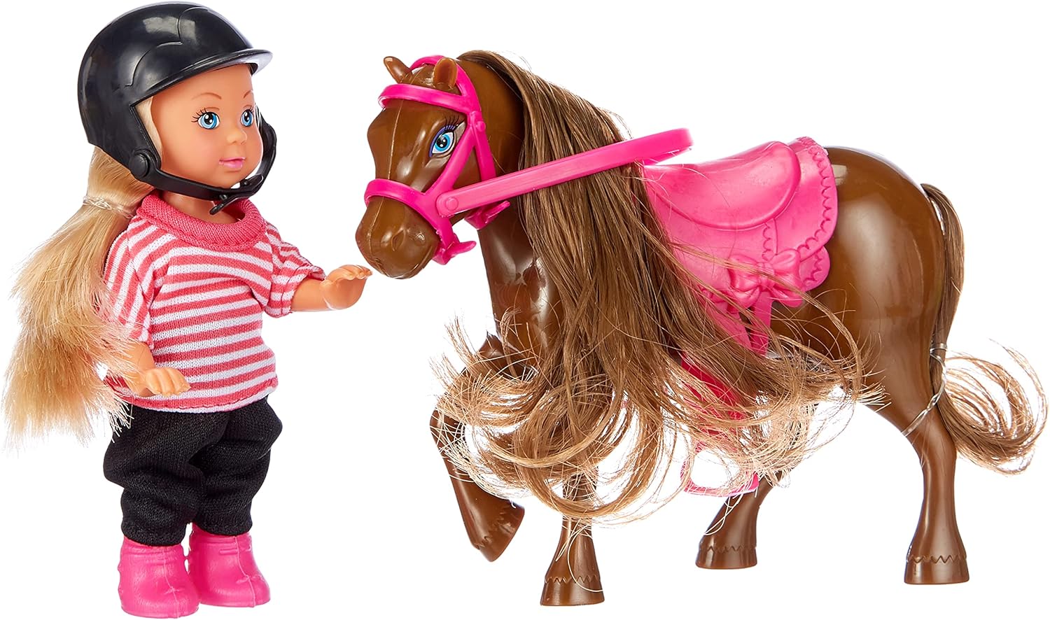 Evi LOVE Doll with Pony and Riding Outfit, 12 cm, Ages 3+