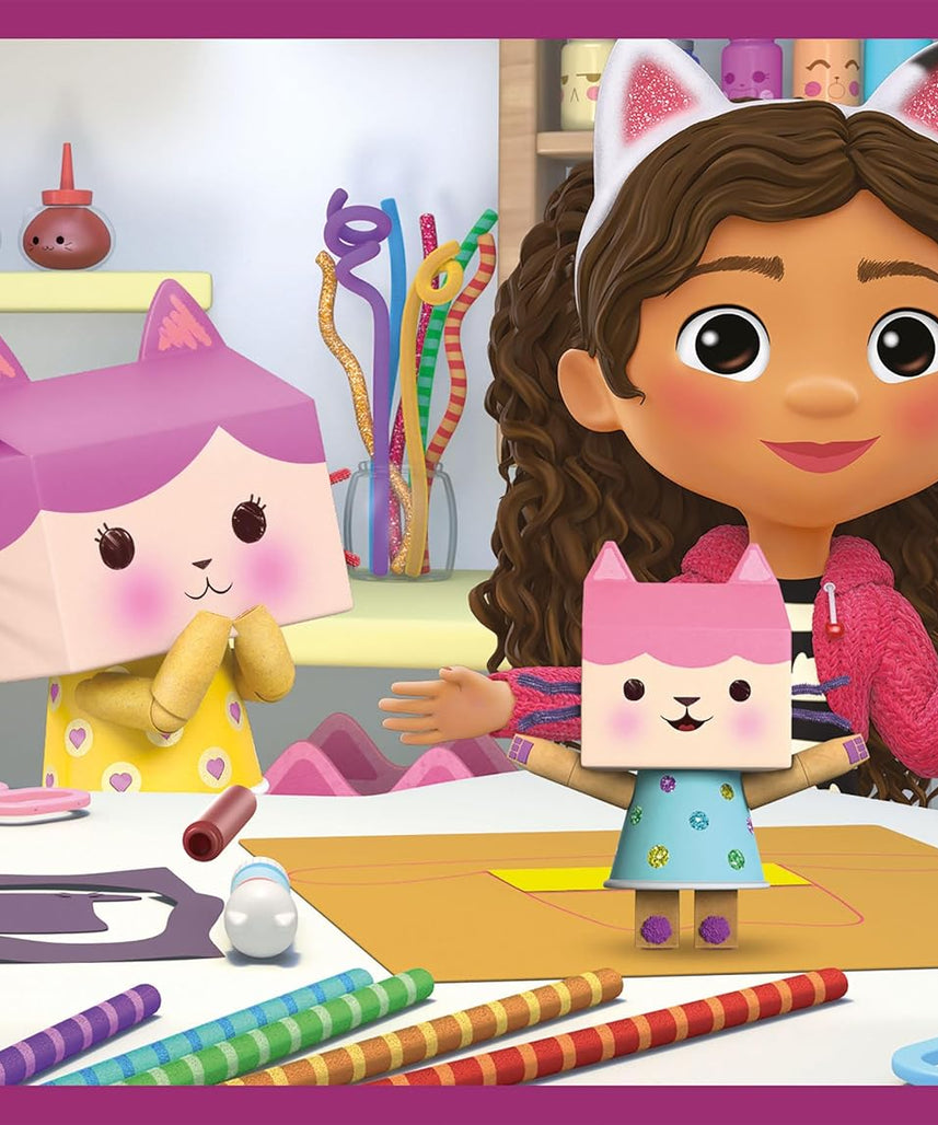 Clementoni 41193 Gabbys Dollshouse Jigsaw Dollhouse 12 Pieces-Cube Supercolor Children 3-5 Years, Cartoon, Gift for Boy/Girls, Doll, Puzzle for Kids, Made in Italy, Multicolor