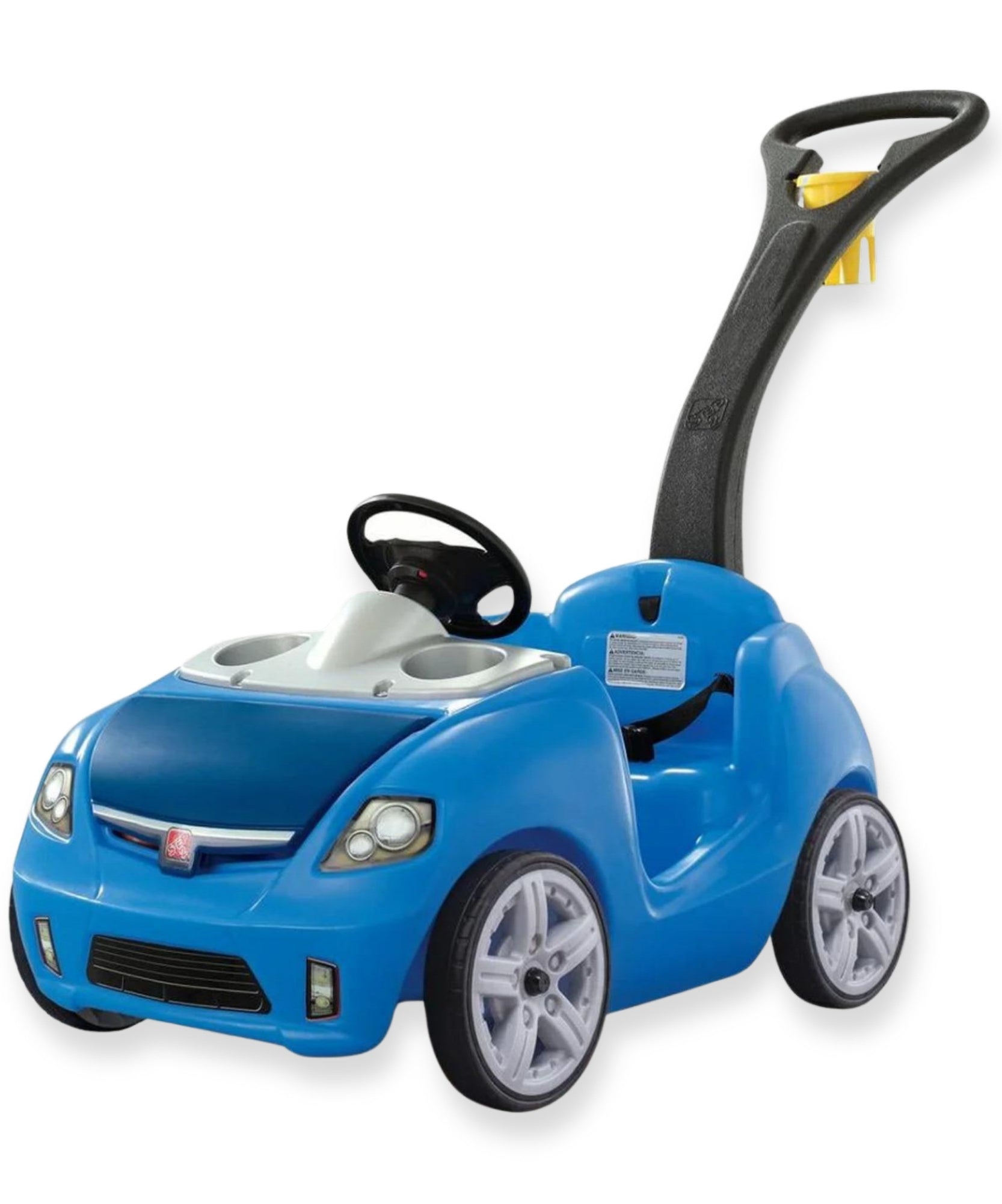 Step2 Whisper Ride II, Single Seater Kids Push Car, Easy to Store Ride On Toy with Seatbelt, Horn and Storage Trunk, Suitable for Children both Boys and Girls Aged 18m and Above, Blue, Pink