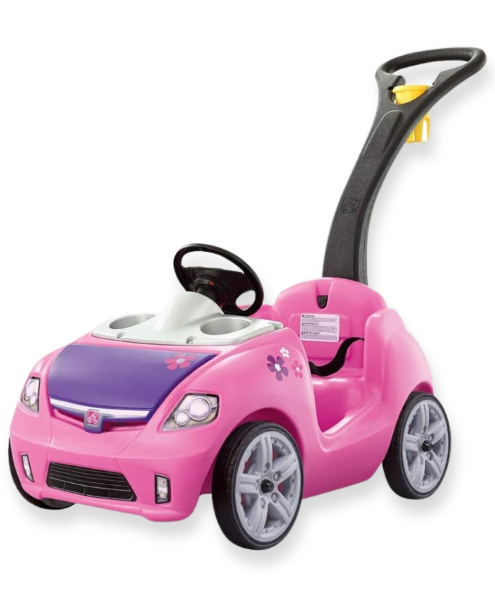 Step2 Whisper Ride II, Single Seater Kids Push Car, Easy to Store Ride On Toy with Seatbelt, Horn and Storage Trunk, Suitable for Children both Boys and Girls Aged 18m and Above, Blue, Pink