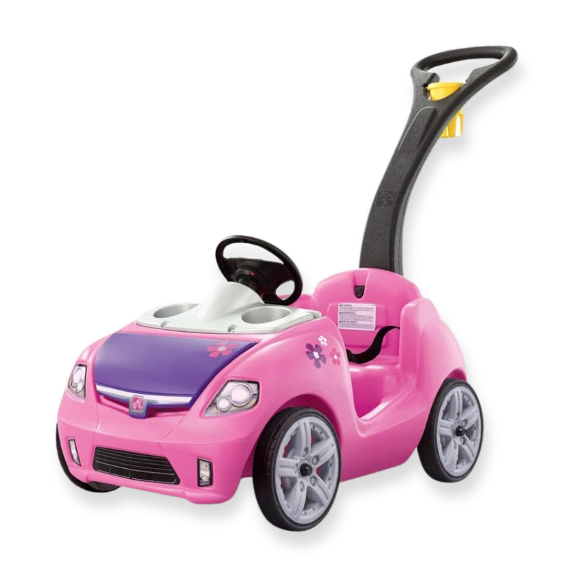 سيارة ويسبر رايد 2 للأطفال بمقعد واحد من ستيب 2، سهلة التخزين مع حزام أمان وبوق وصندوق تخزين، مناسبة للأطفال من الأولاد والبنات من سن 18 شهرًا فما فوق، باللون الأزرق والوردي