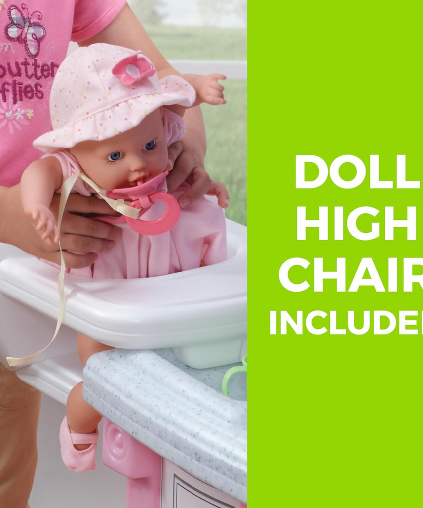 Step2 Little Bakers Kitchen 825100, Kids Pretend Play Kitchen with Accessories, Electronic Stove Sounds, Built-in Doll Seat, Granite Countertop, Ages 2+