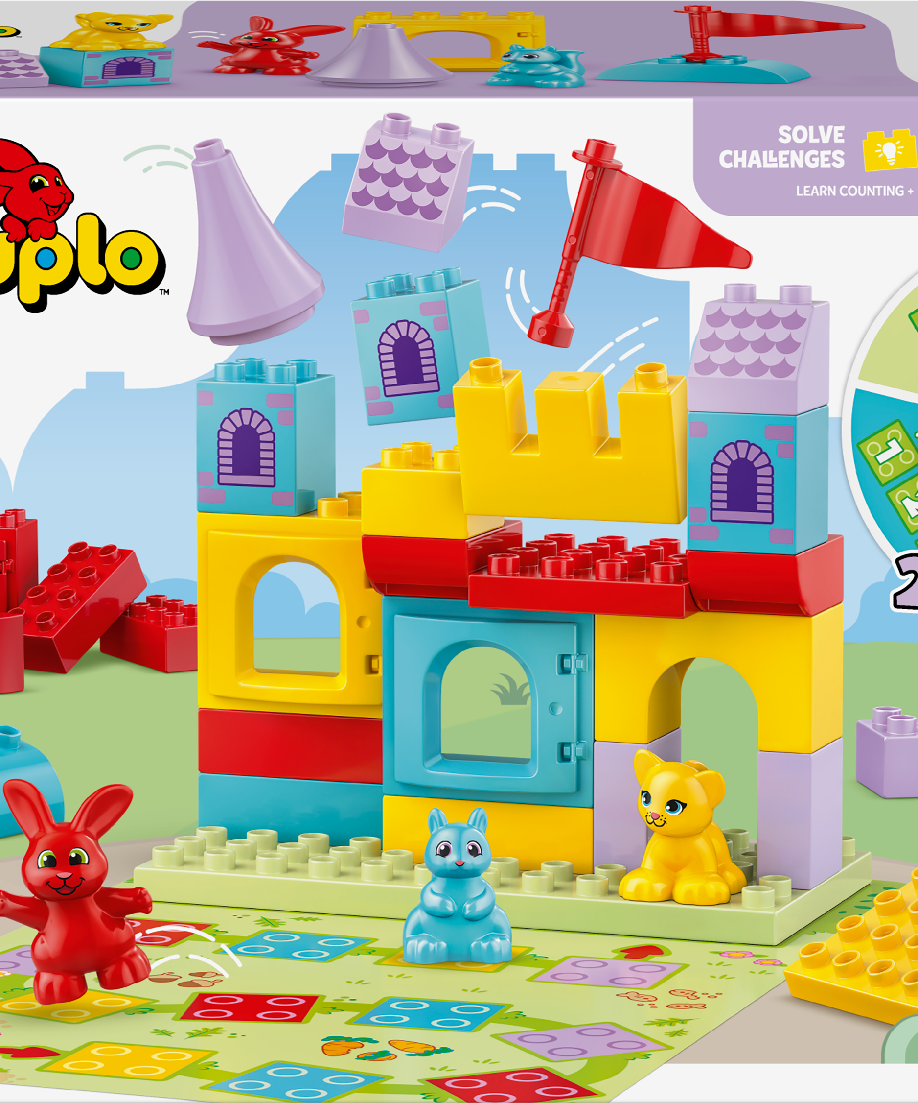 LEGO Duplo 10450 Hopsys Castle Game V29 for Unisex 3+ Interactive Castle Adventure Early Learning Building Set