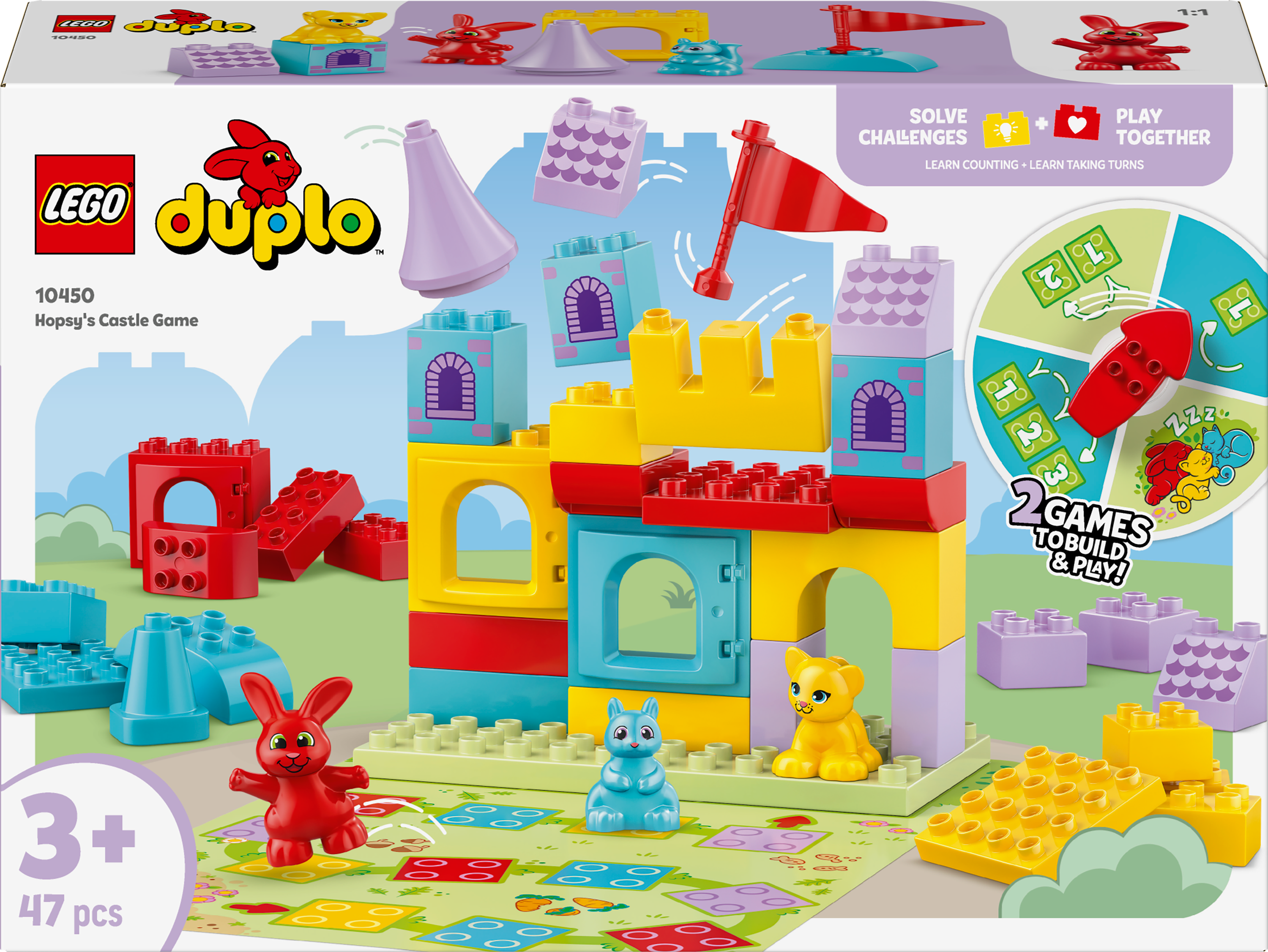 LEGO Duplo 10450 Hopsys Castle Game V29 for Unisex 3+ Interactive Castle Adventure Early Learning Building Set