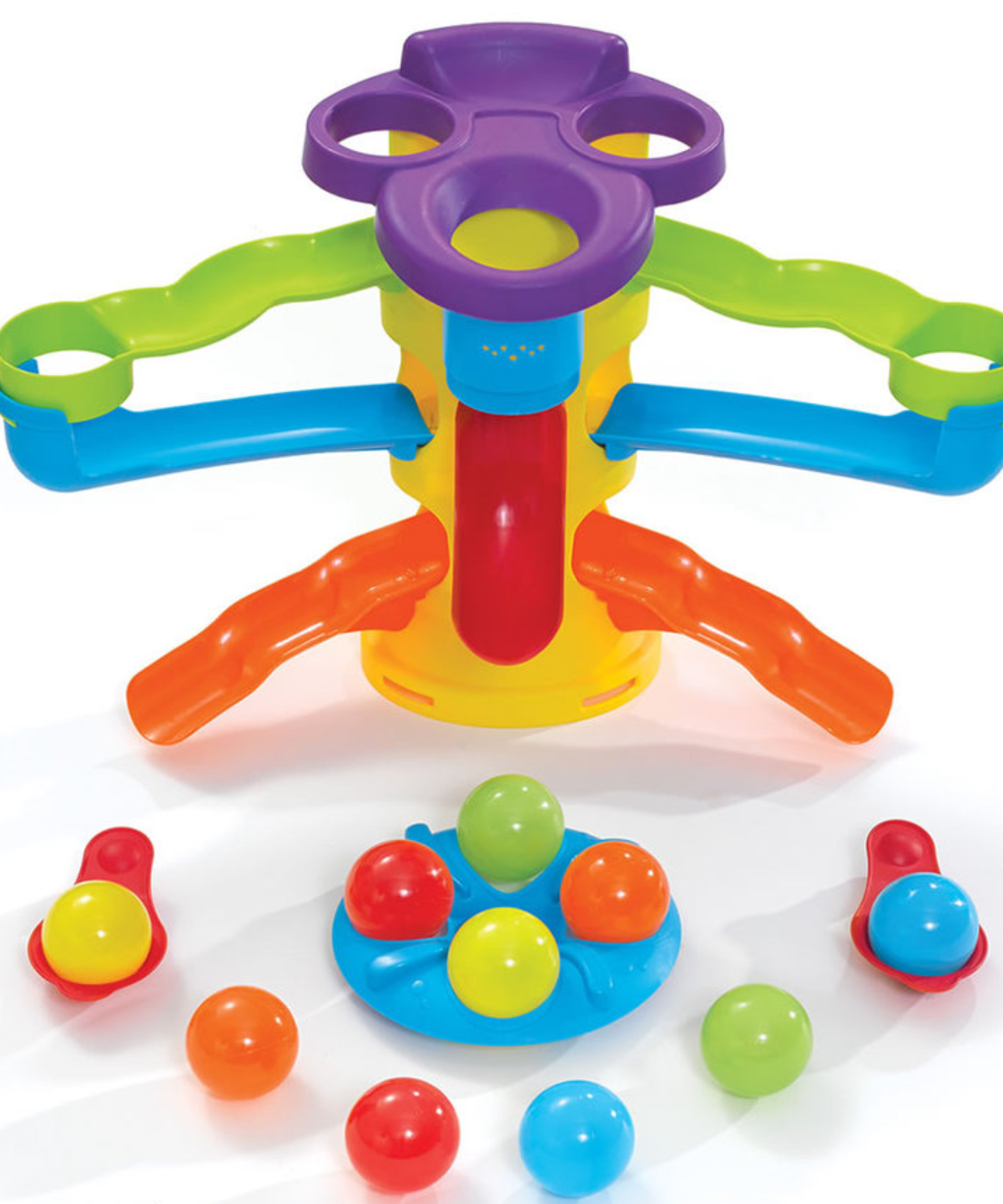 طاولة لعب الكرة المزدحمة من ستيب 2، مجموعة ألعاب حسية داخلية وخارجية، لعبة نشاط مع 13 قطعة من الملحقات بما في ذلك الكرات ولعبة STEM ومركز الأنشطة، مناسبة للأطفال من الأولاد والبنات من عمر سنة واحدة فما فوق