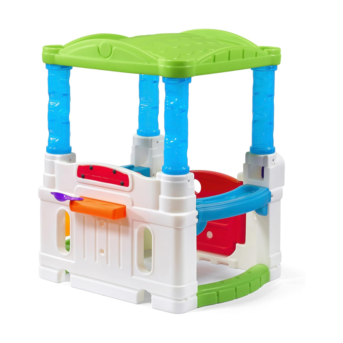 Step2 WonderBall Fun House Playhouse 853900, Kids Indoor & Outdoor Playhouse with Ball Maze, Flipper Game, Dutch Door & 20 Play Balls, Multi-Colour, Ages 18M+