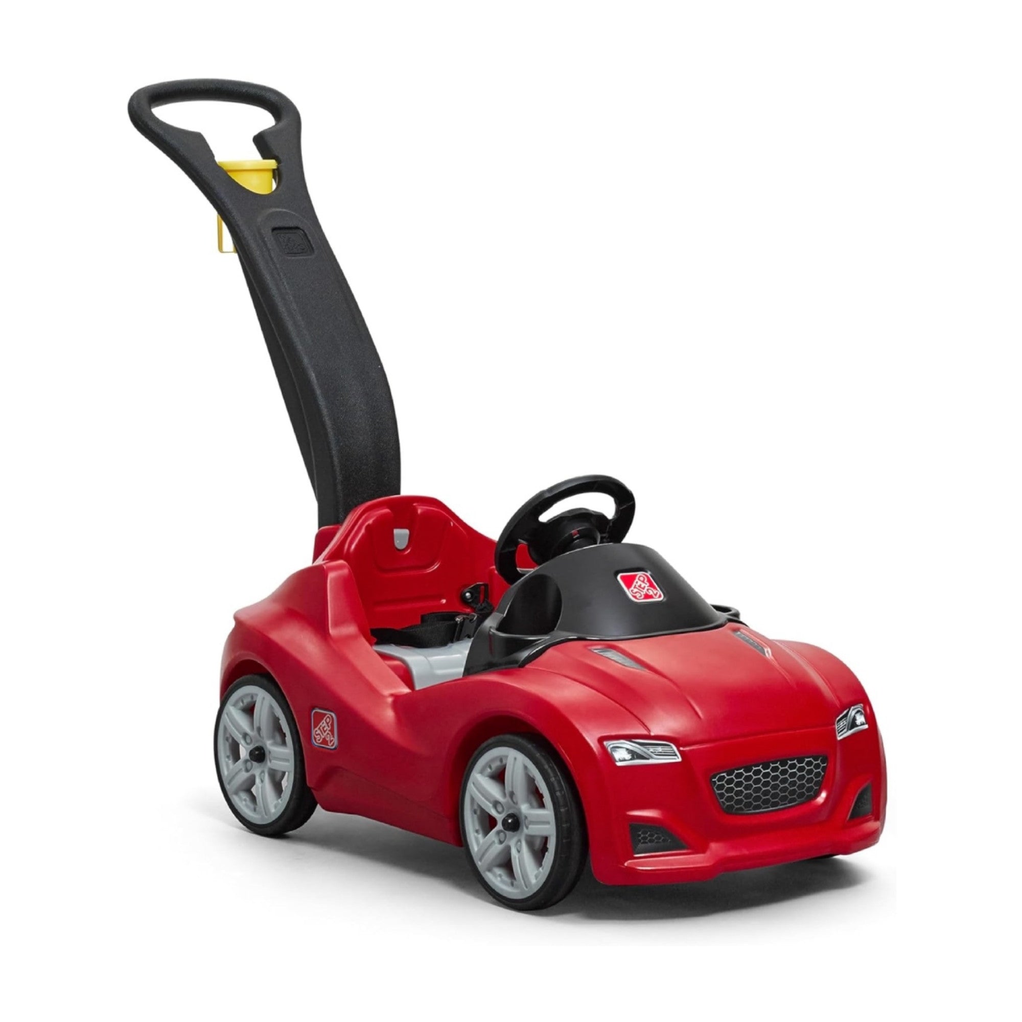 سيارة ويسبر رايد كروزر للأطفال بمقعد واحد من ستيب 2، سهلة التخزين مع حزام أمان وبوق وصندوق تخزين، مناسبة للأطفال من الأولاد والبنات من سن 18 شهرًا فما فوق، لون أحمر