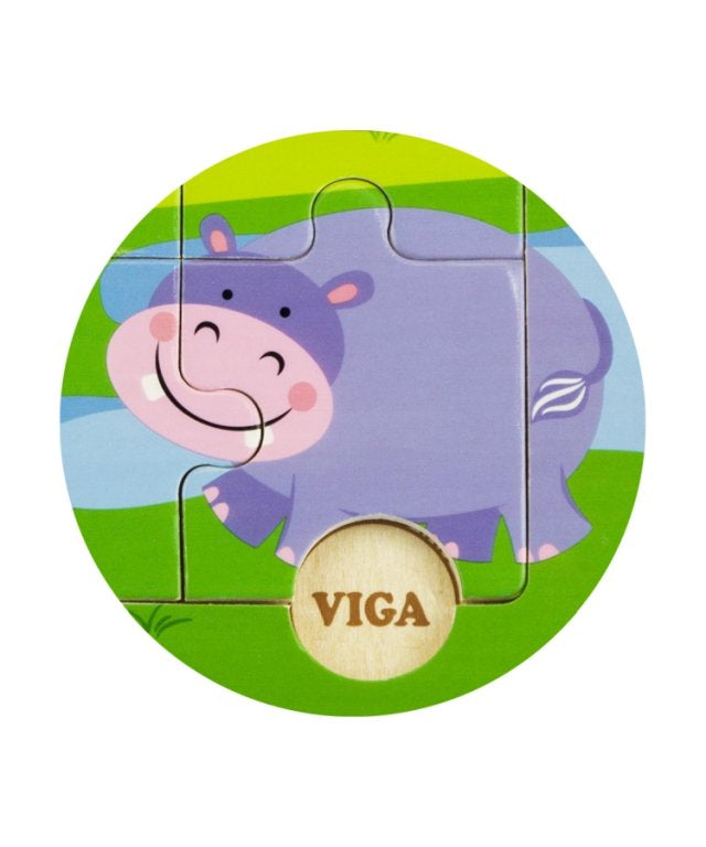 لعبة أحجية الصور المقطوعة من فيجا وايلد أنيملز، مكونة من 9 قطع، لعبة مونتيسوري الخشبية، تُنمّي المهارات الحسية والإدراكية والحركية الدقيقة، لعبة تعليمية للأطفال غير سامة وصديقة للبيئة، مناسبة للأولاد والبنات من عمر 18 شهرًا فما فوق